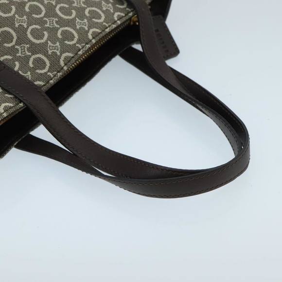 CELINE C Macadam Canvas Hand Bag Brown Gold Auth 98064 - Picture 7 of 16